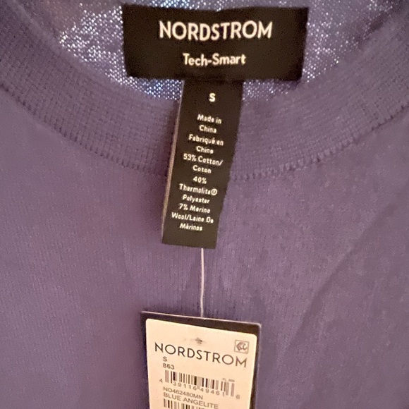 Mens Small Tech-Smart Thermo Crewneck Sweater in Blue Angelite NWT - Picture 10 of 11